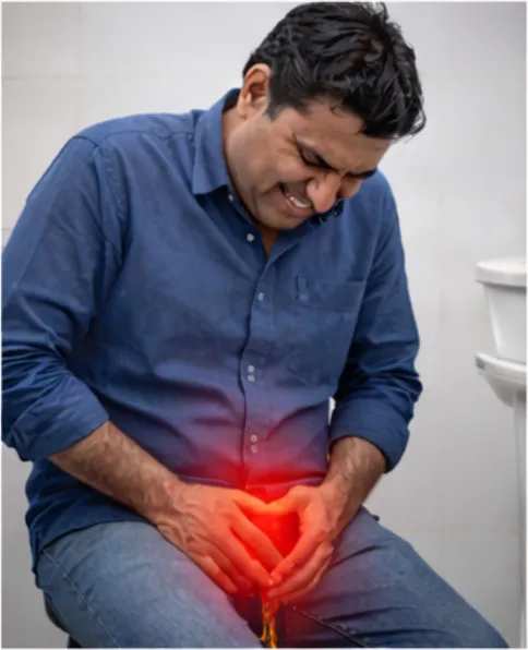 Burning or Painful Urination — Stone Irritating the Urinary Tract
