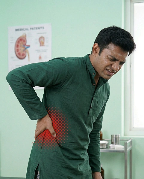 Loin or Flank Pain — Kidney Distending from Blocked Ureter